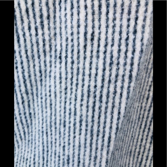 Vintage Long Coat Wrap Scarf 1960s Mod Gray Cream - Picture 6 of 7